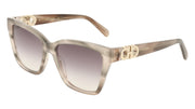 FERRAGAMO SF2110S (013) STRIPED TAUPE NUDE 57-16-145