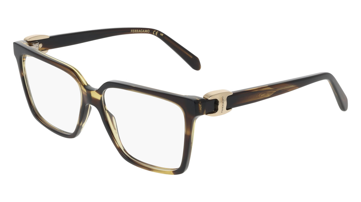 FERRAGAMO SF3059 (323) KHAKI HORN 56-14-145
