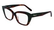 FERRAGAMO SF2938LB (220) TORTOISE/DARK GREEN 56-14-140