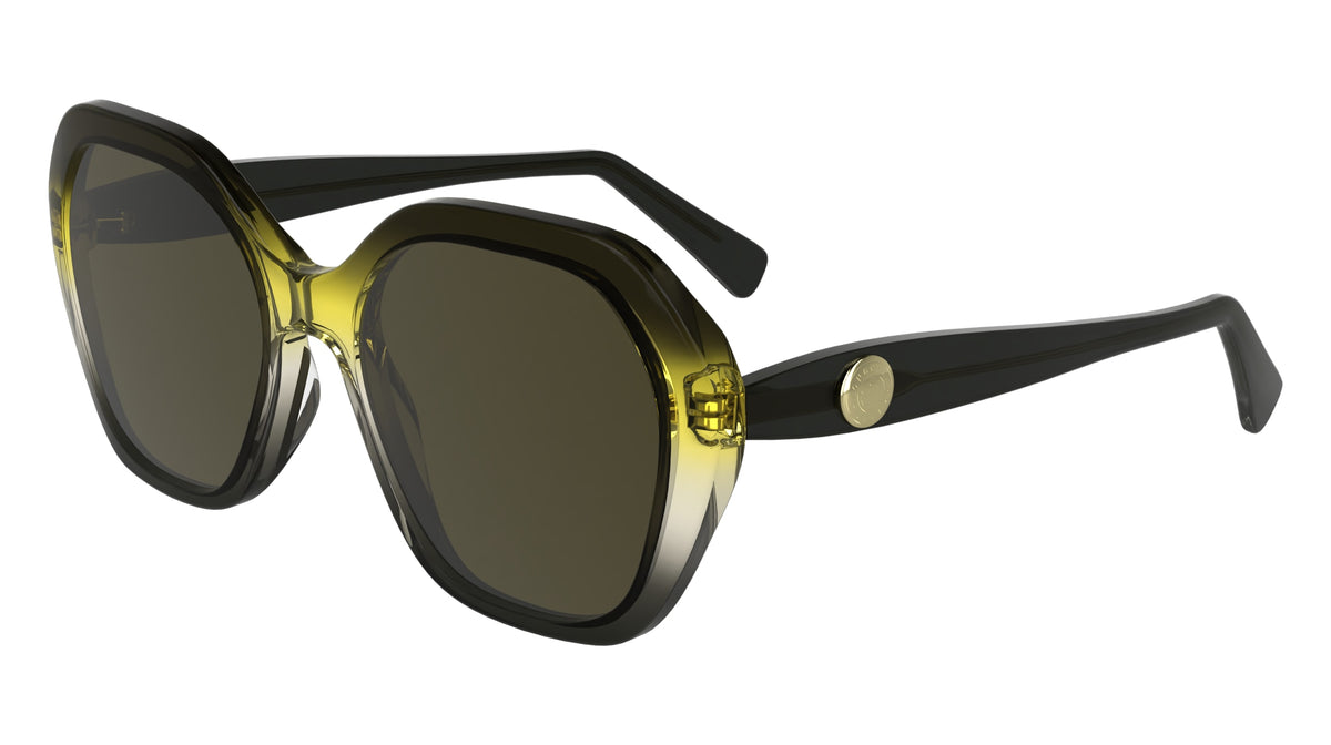 LONGCHAMP LO759S (019) TRANSPARENT GRADIENT BLACK/YEL 54-18-140
