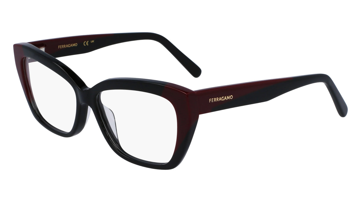 FERRAGAMO SF2938LB (051) BLACK/BURGUNDY 56-14-140