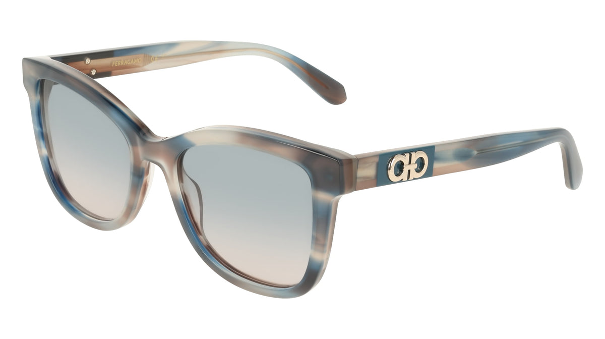 FERRAGAMO SF2108S (314) STRIPED SAND BLUE 54-19-145