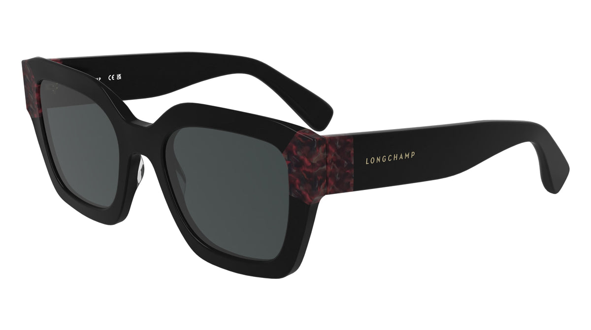 LONGCHAMP LO771S (013) BLACK/TEXTURED RED 50-20-140