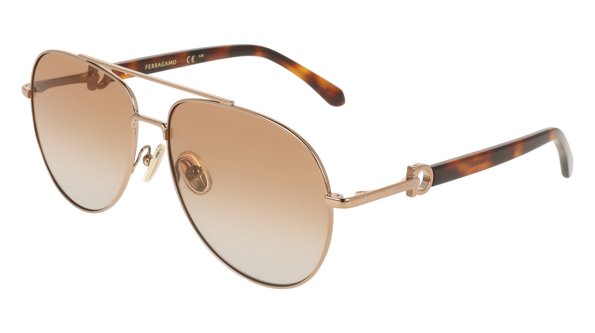 FERRAGAMO SF344S (730) AMBER GOLD/BROWN GRADIENT 60-15-140