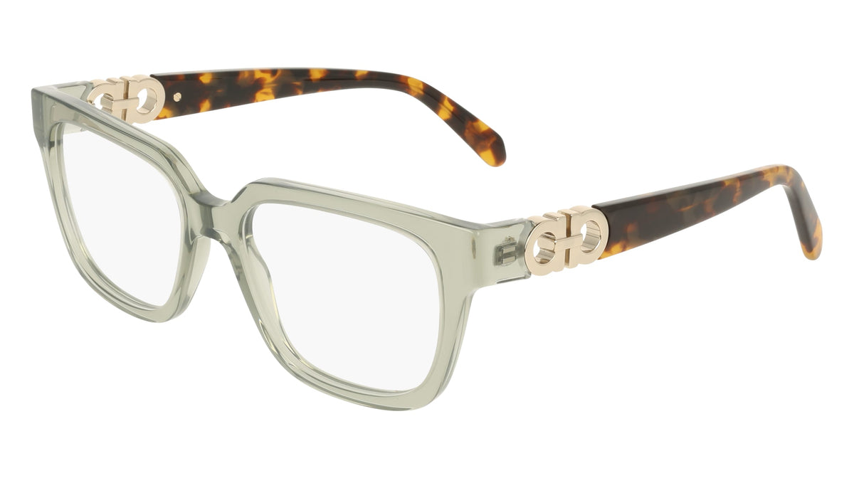 FERRAGAMO SF3056 (313) TRANSPARENT SAGE 55-18-145