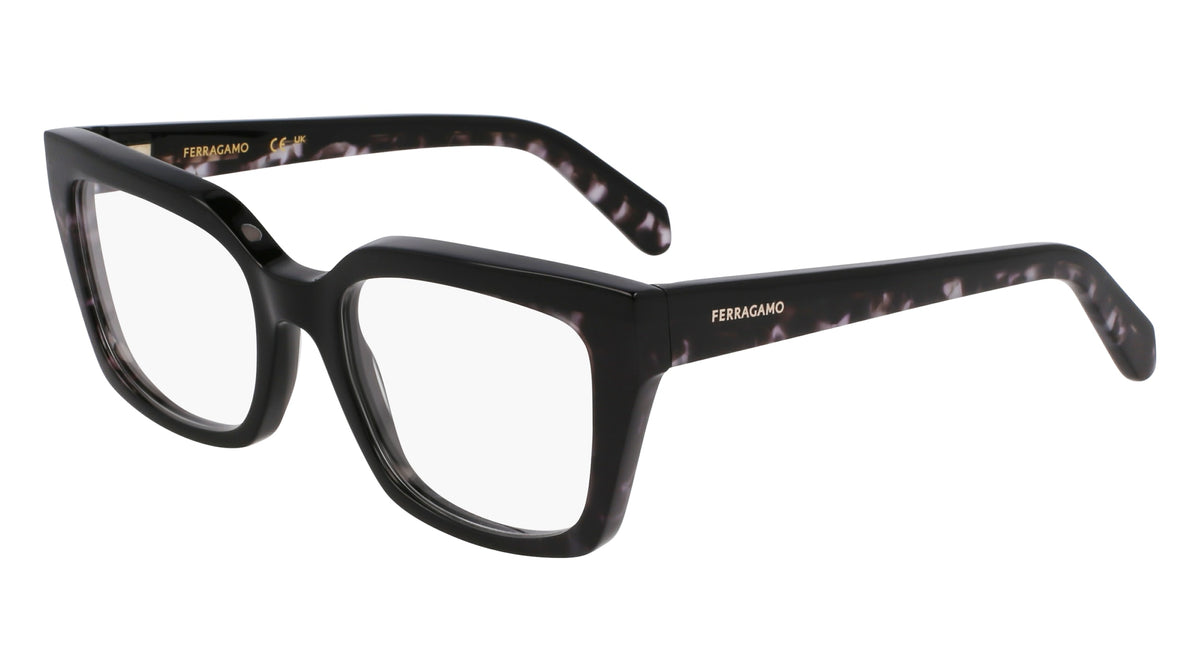 FERRAGAMO SF3010 (004) BLACK/BLACK TORTOISE 52-19-140