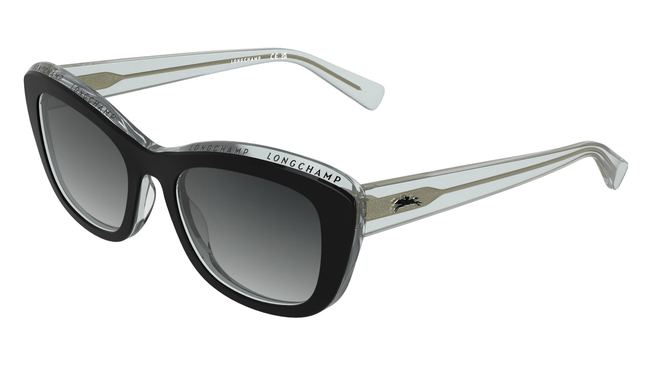 LONGCHAMP LO817S (018) BLACK/TRANSPARENT GREY 53-19-140