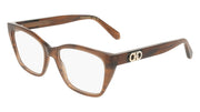 FERRAGAMO SF3074 (216) STRIPED BROWN 54-17-150
