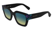 LONGCHAMP LO771S (007) BLACK/MARBLE TURQUOISE 50-20-140