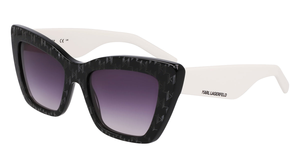 KARL LAGERFELD KL6158S (006) BLACK/WHITE 54-18-145