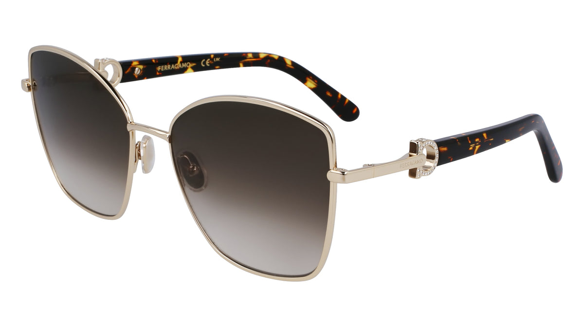 FERRAGAMO SF312SR (750) GOLD/KHAKI GRADIENT 60-18-140