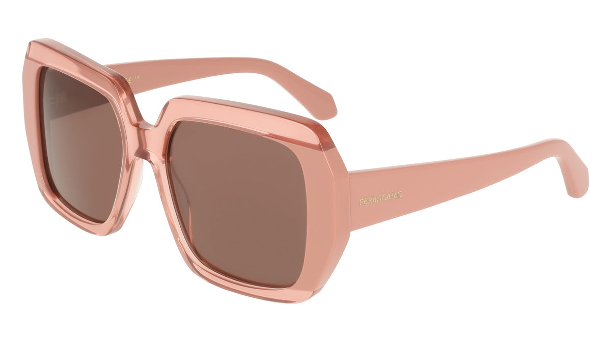 FERRAGAMO SF2081S (668) TRANSPARENT ROSE/PINK 56-17-145