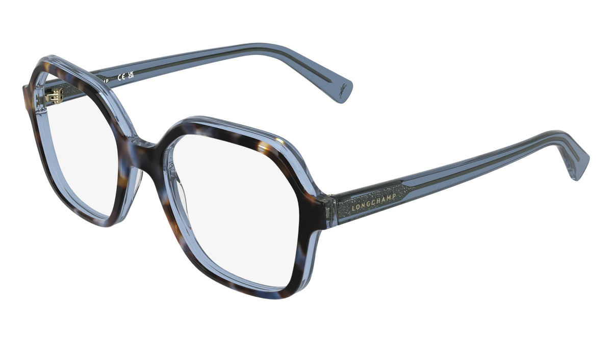 LONGCHAMP LO2796 (439) AZURE HAVANA/TRANSPARENT AZURE 53-19-140