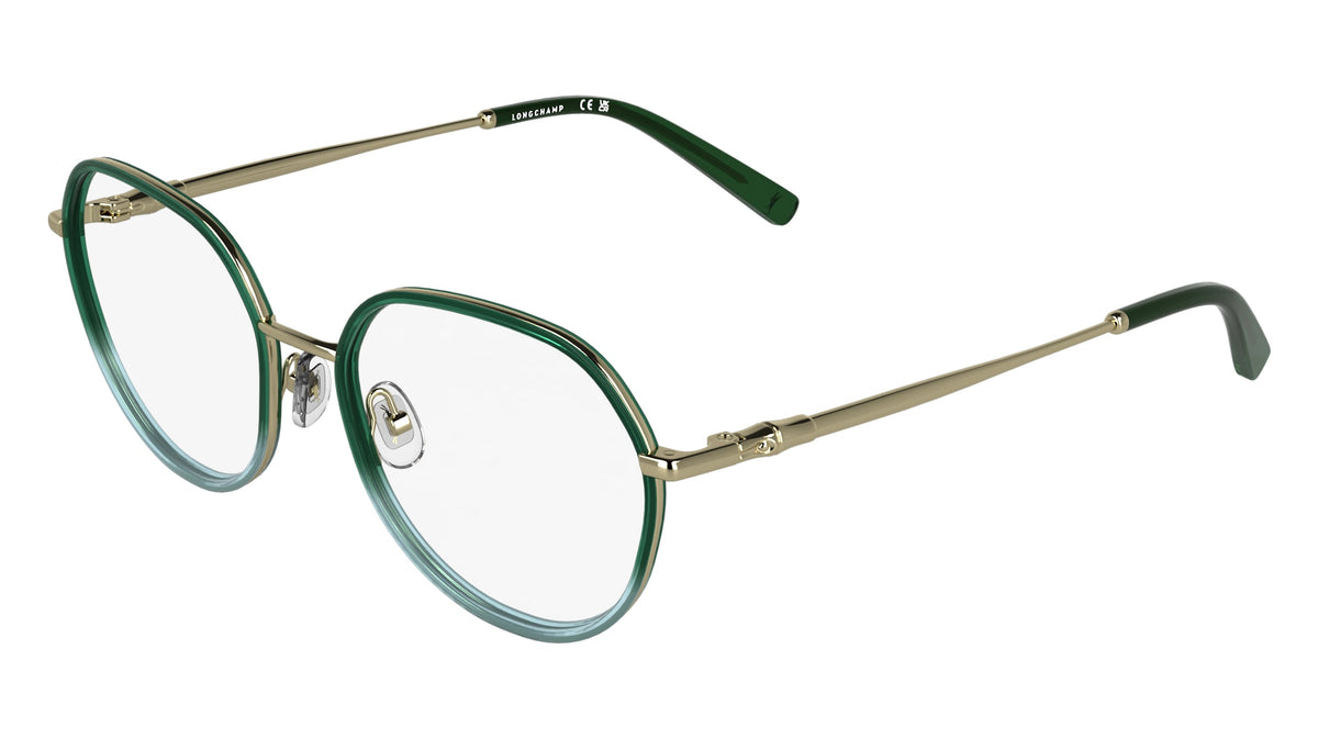 LONGCHAMP LO2185 (316) TRANSPARENT GRADIENT GREEN/AZU 52-17-145