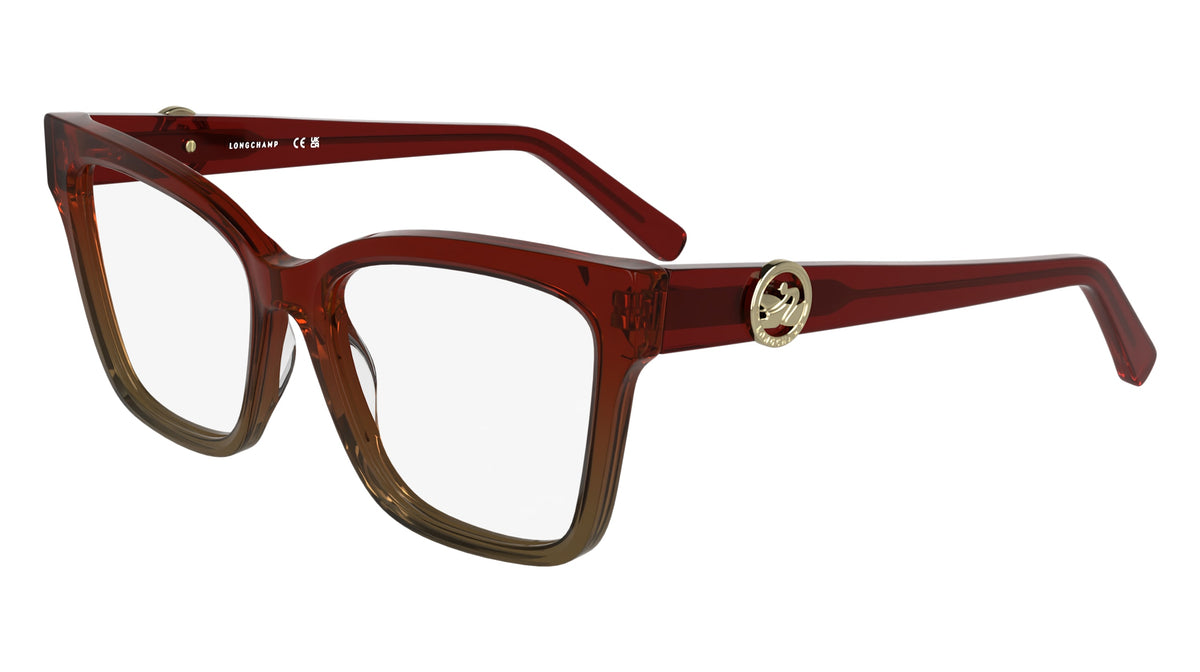LONGCHAMP LO2761 (609) TRANSPARENT GRADIENT RED/BROWN 53-17-140