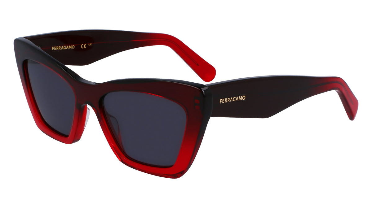 FERRAGAMO SF929SN (615) TRANSPARENT DARK RED GRADIENT 55-17-145
