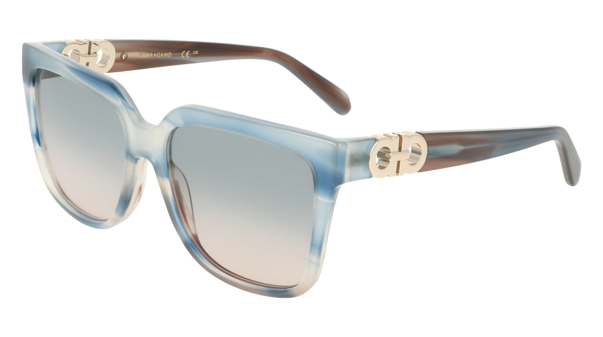 FERRAGAMO SF2109S (314) STRIPED SAND BLUE 58-16-145