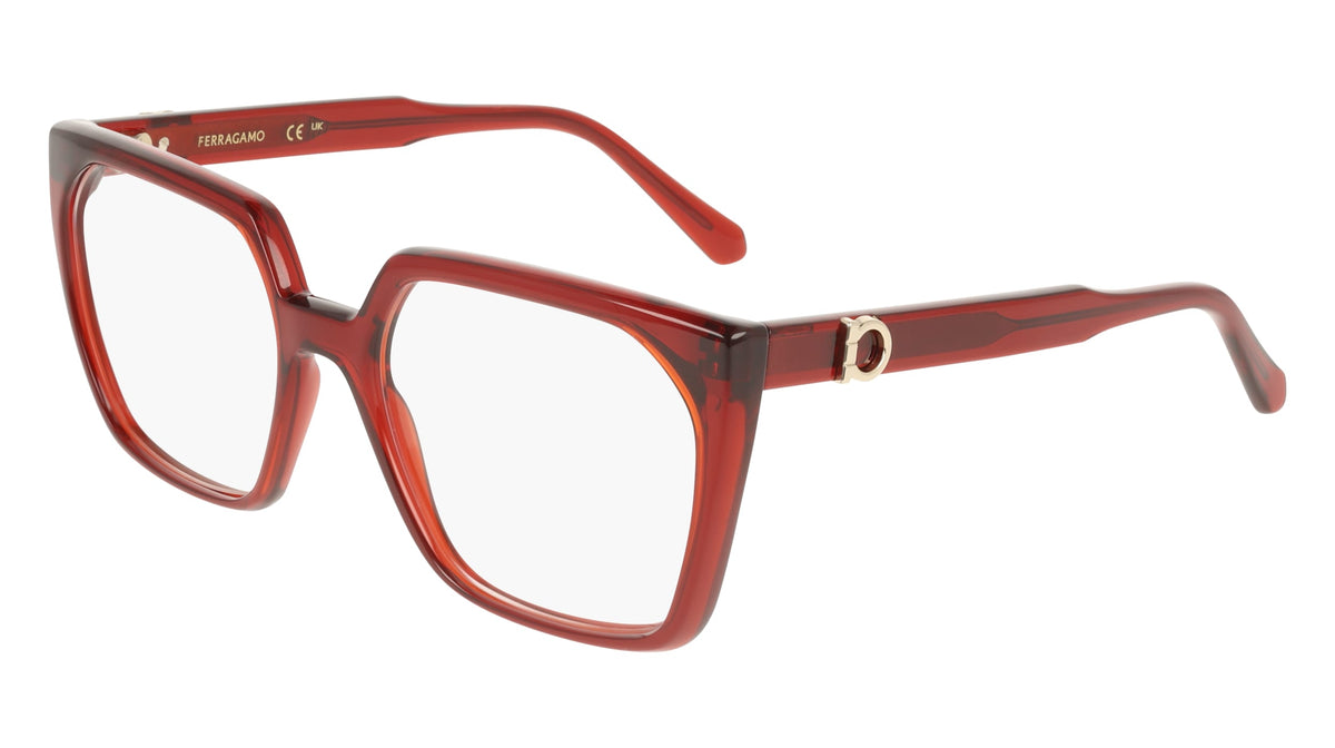 FERRAGAMO SF3042E (612) TRANSPARENT BURGUNDY 55-18-145