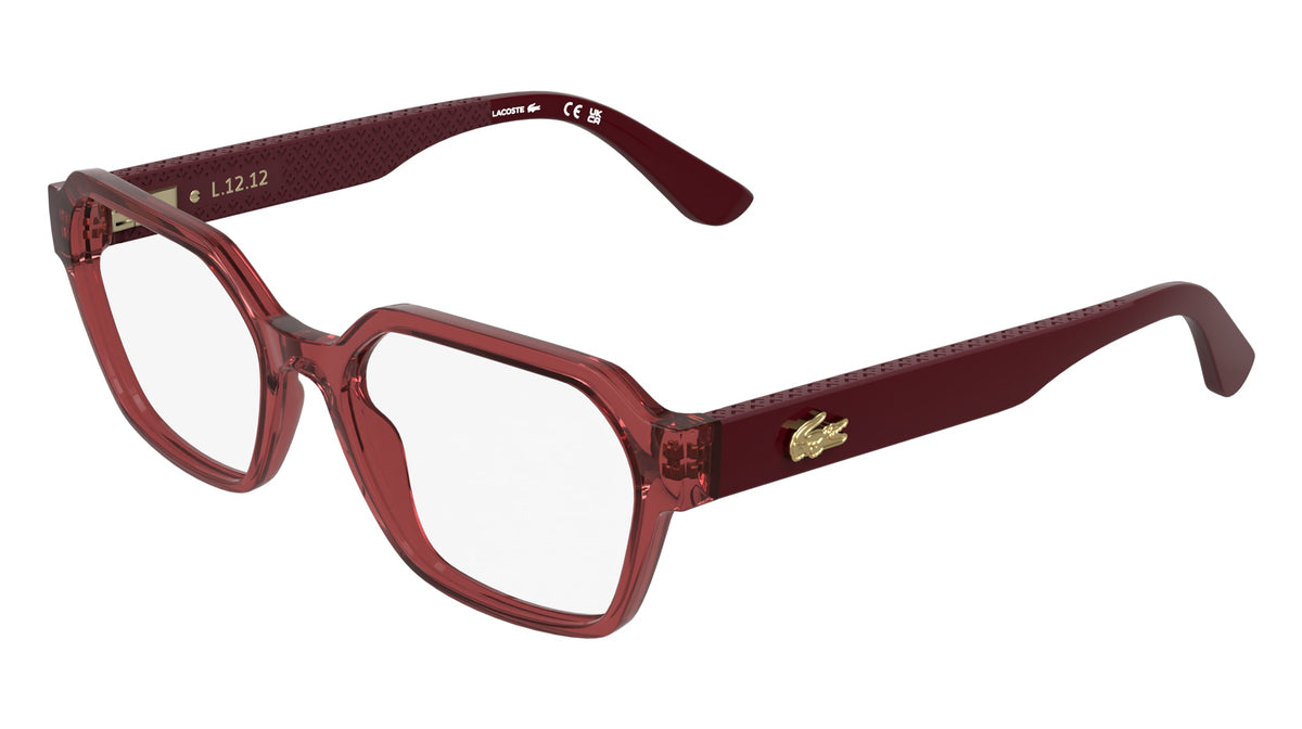 LACOSTE L4025 (601) TRANSPARENT LIGHT BURGUNDY 53-17-140
