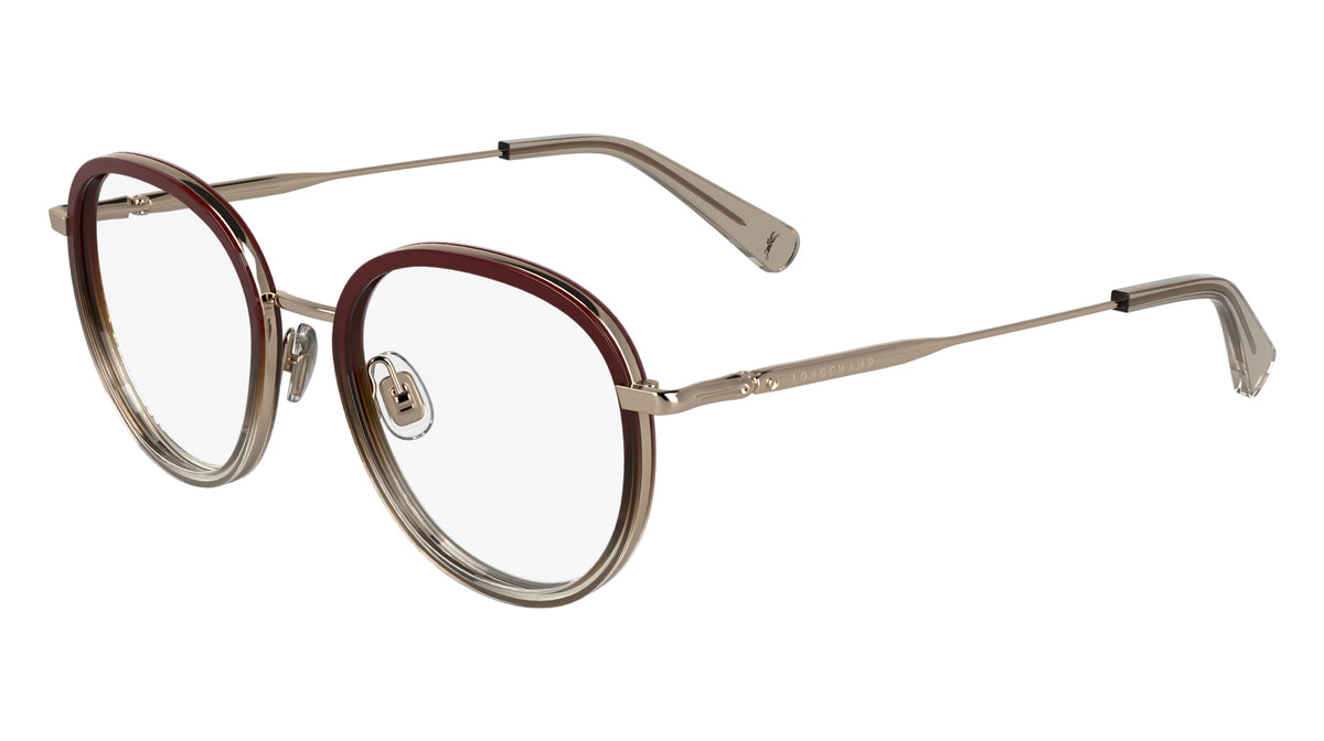 LONGCHAMP LO2168 (772) ROSE GOLD/GRADIENT BURGUNDY 51-19-140