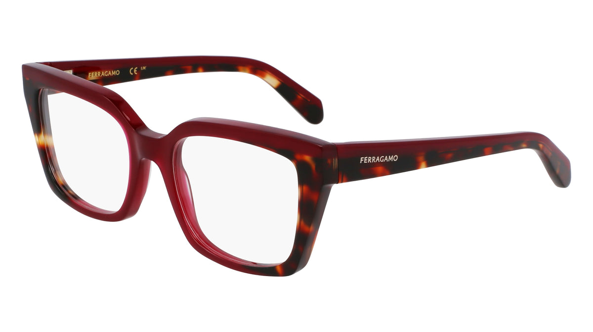 FERRAGAMO SF3010 (654) OPALINE BURGUNDY/RED TORTOISE 52-19-140