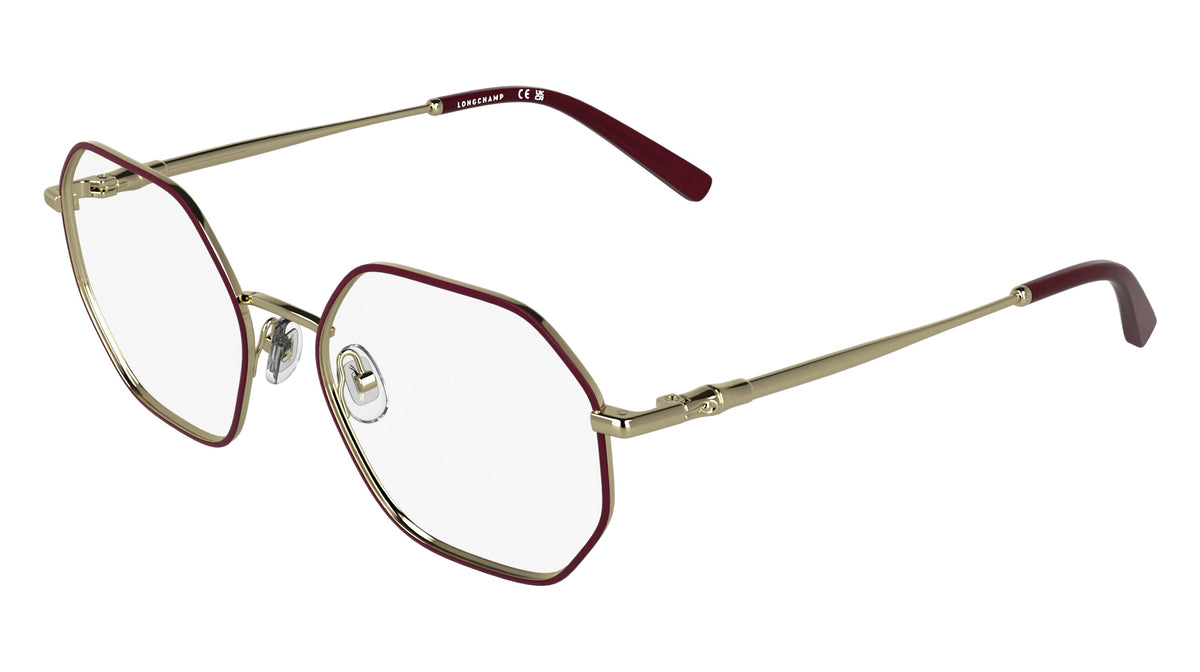 LONGCHAMP LO2186 (736) GOLD/BURGUNDY 54-18-140