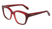 FERRAGAMO SF3023 (613) TRANSPARENT RED/DARK RED 51-18-140