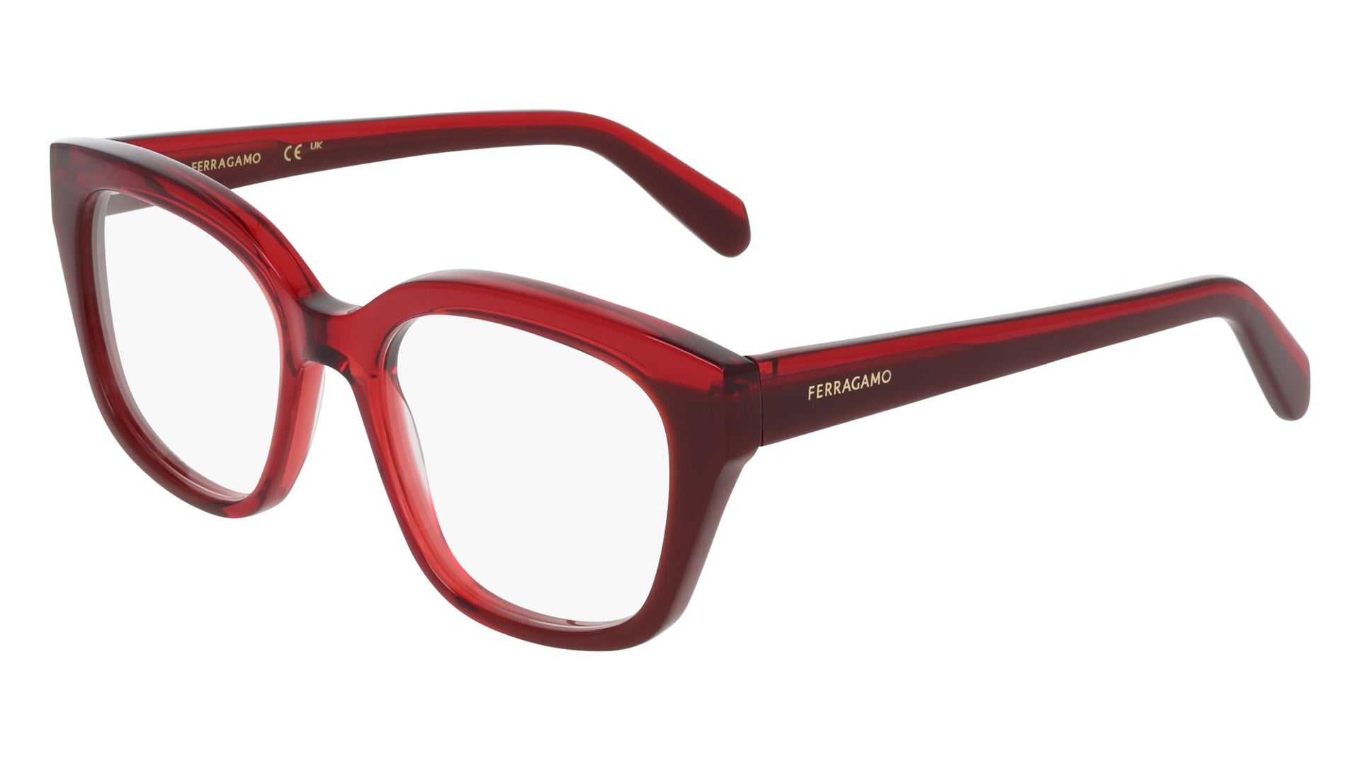 FERRAGAMO SF3023 (613) TRANSPARENT RED/DARK RED 51-18-140
