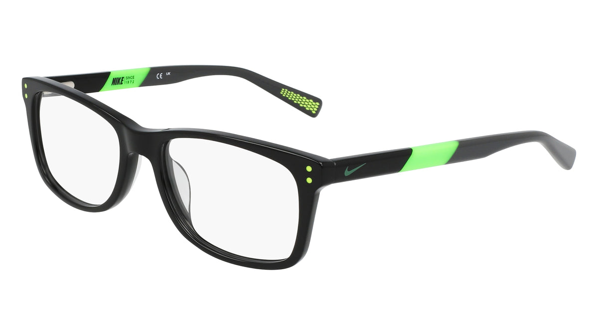 NIKE 30166 (001) BLACK-FLASH LIME 52-17-135