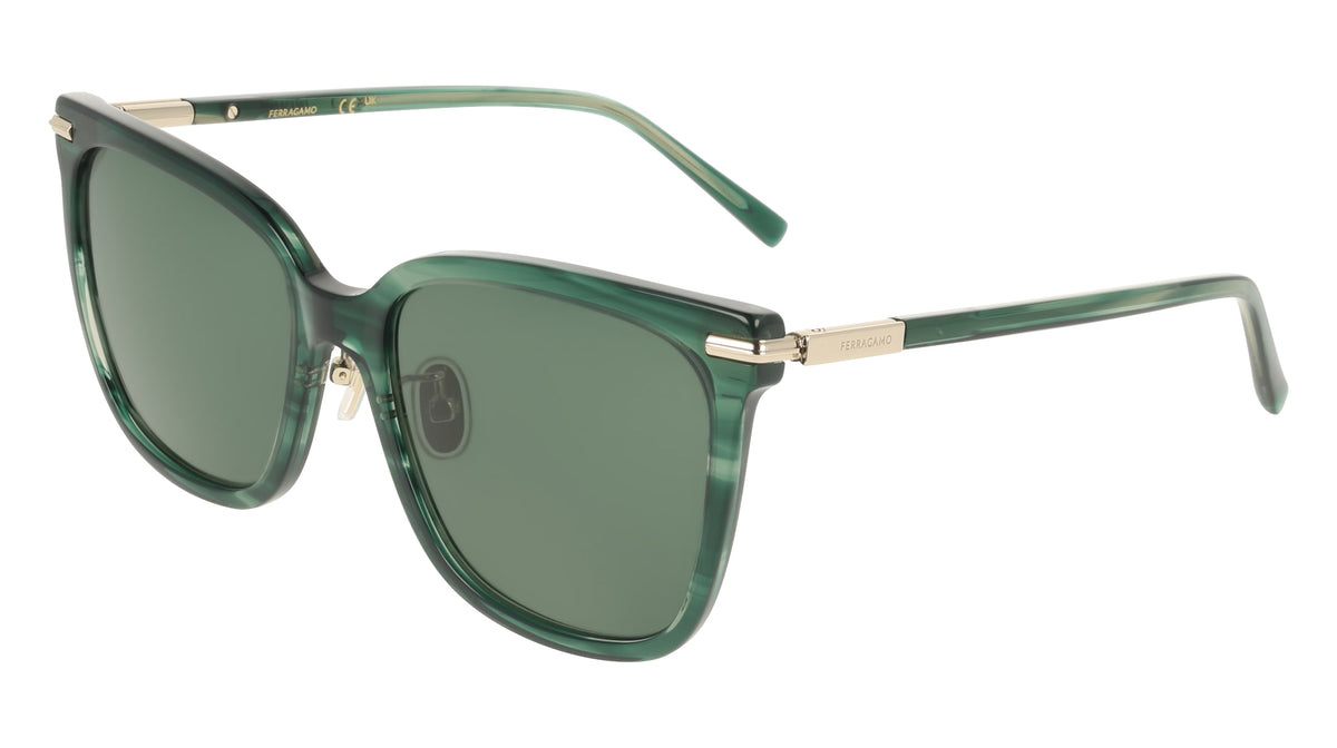 FERRAGAMO SF2037SLB (315) STRIPED GREEN 56-18-145