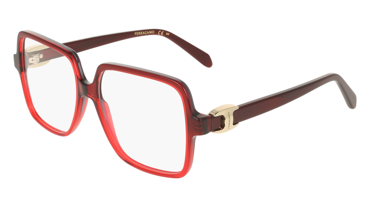 FERRAGAMO SF3058 (615) TRANSPARENT DARK RED GRADIENT 56-15-145